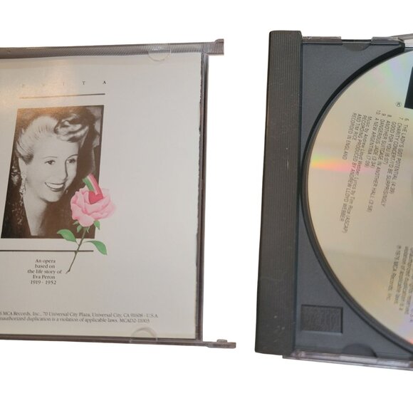 Evita 2 Disc CD Soundtrack Andrew Lloyd Webber Tim Rice 1976 Opera Eva Peron - Picture 8 of 10